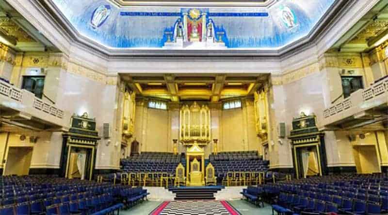 Templo principal do Freemasons' Hall pompa