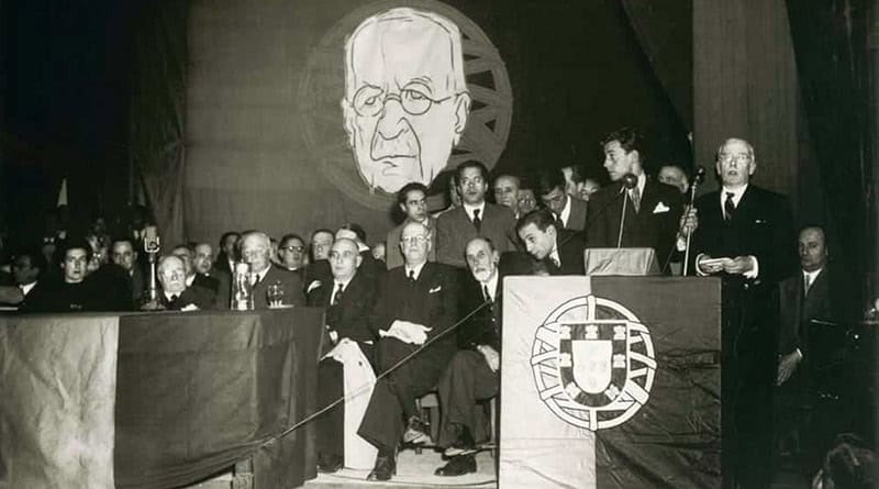 Presidenciais de 1949 - comício de Norton de Matos na Voz do Operário em Lisboa