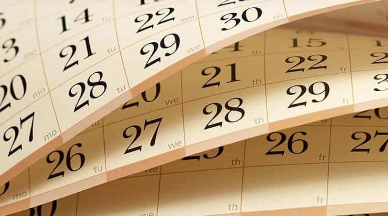 calendário