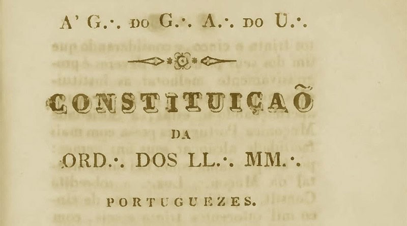 Constituição da Ord∴ dos LL∴ MM∴ Portuguezes - 1840