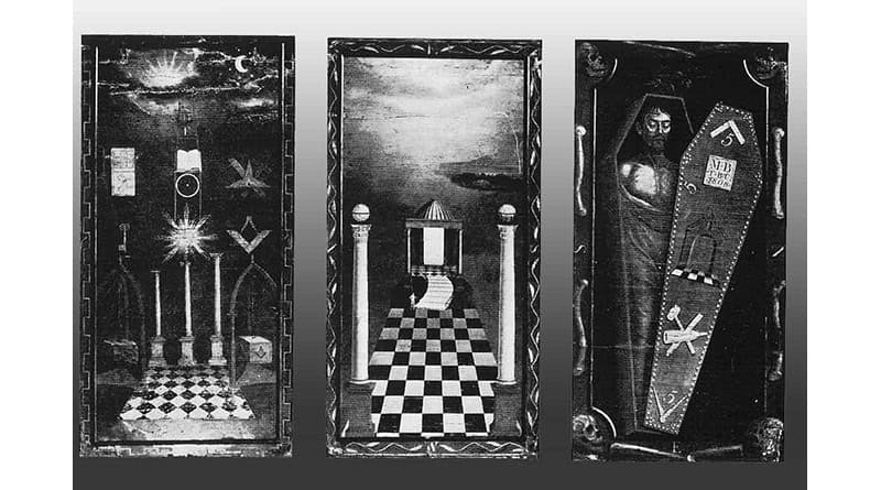 Quadros usados na Loja Unanimity and SIncerity, nº 261, Touton, pintados em 1808 por William Dight