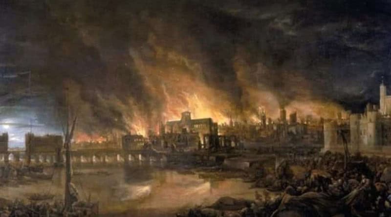 O Grande Incêndio de Londres de 1666