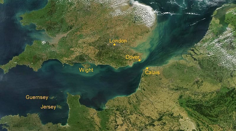 Canal da Mancha (vista de Satélite)