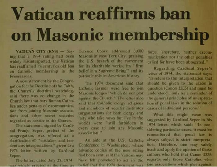 The Catholic Commentator (jornal da Diocese de Baton Rouge), 11 de Março de 1981, primeira página. Digitalização através do Catholic News Archive, domínio público