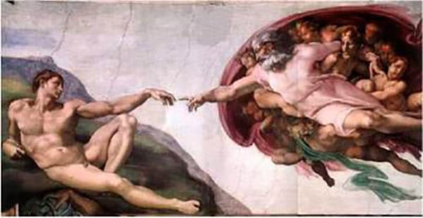 Figura 2: A criação de Adão por Michelangelo - http://metalberserk.blogspot.com.br