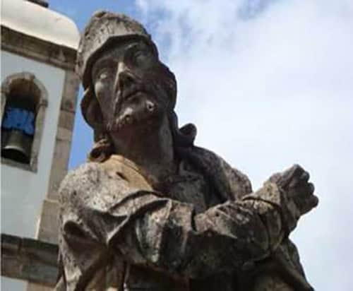 Figura8 - Profeta Ezequiel, retratando Inácio Alvarenga Peixoto (outro membro da Inconfidência Mineira) Basílica do Bom Senhor do Matosinho Foto de Adriano Santos Figueiredo