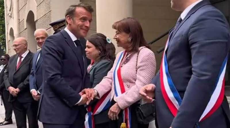 emmanuel macron chega à GLdf